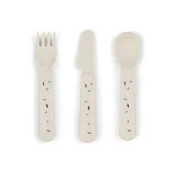 Set de 3 couverts Foodie Confetti sable