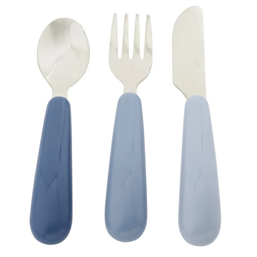 Set de 3 couverts Miamix en métal bleu