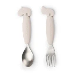 Set de 2 couverts Yummy Deer Friends sable