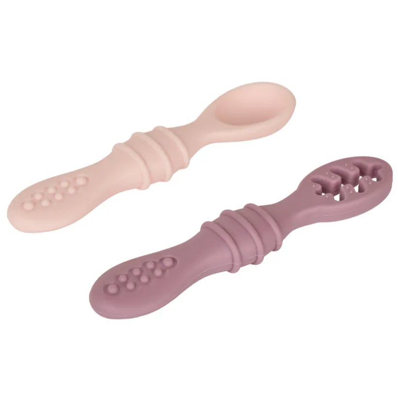 Set de 2 cuillères d'apprentissage Miamix - rose