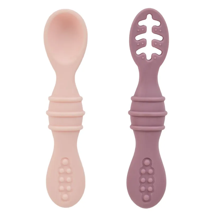 Set de 2 cuillères d'apprentissage Miamix - rose