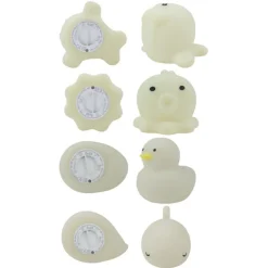 Set de 4 jouets de bain lumineux en silicone Animaux marins