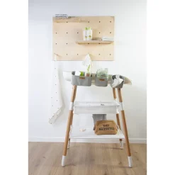Set de 3 paniers de rangement à suspendre - Gris Clair