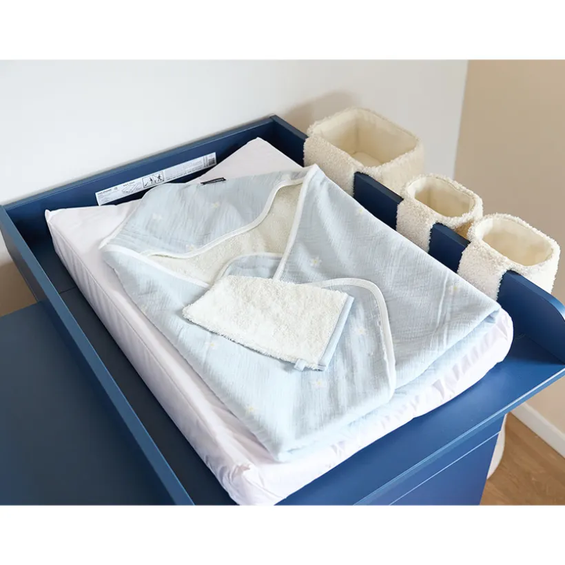Set de 3 paniers rangement à suspendre Teddy Ecru