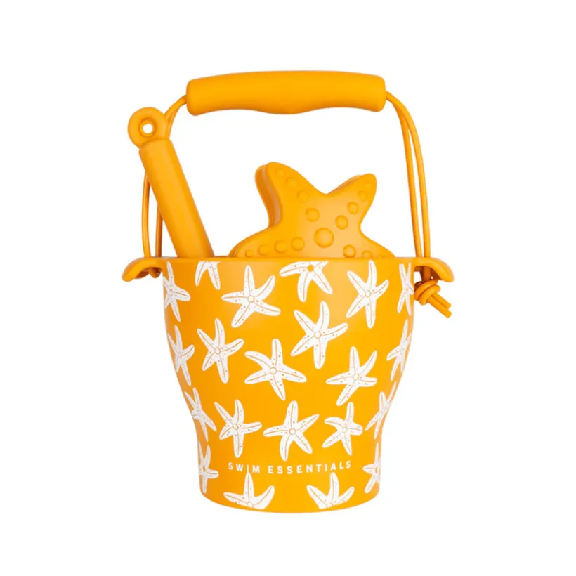 Set de plage seau + pelle + 3 moules - Étoile de mer