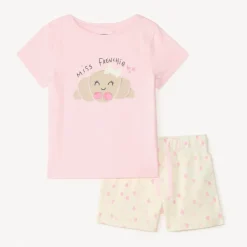 Set de pyjama court 2 pièces petit-déjeuner pour fille