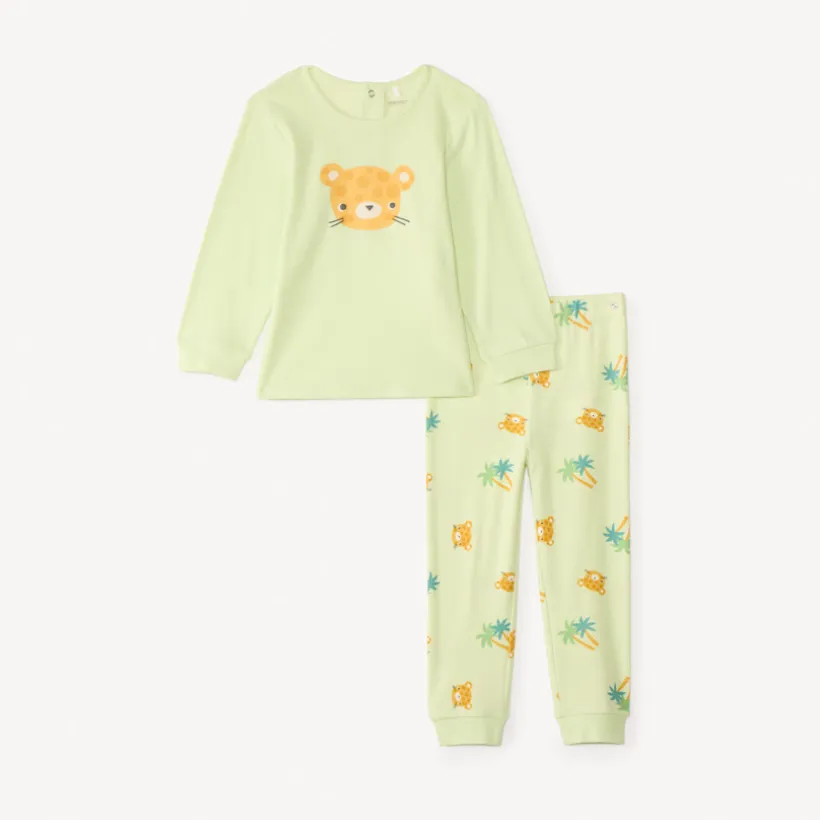 Set de pyjama long 2 pièces imprimé animaux pour bébé garçon