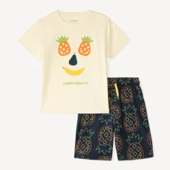 Set de pyjama 2 pièces t-shirt + short imprimé ananas pour garçon
