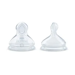 Set de 2 tétines en silicone 6-18 mois perçage Flow Control