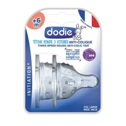 Set de 2 tétines en silicone 3 vitesses - Initiation +