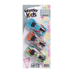 Set de 3 véhicules de course Street Race (modèle aléatoire)