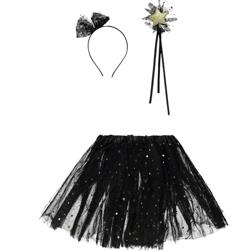 Set déguisement 3 pièces en tulle étoilé pour fille
