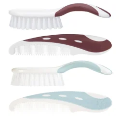 Set d'une brosse et d'un peigne - Marron ou vert d'eau