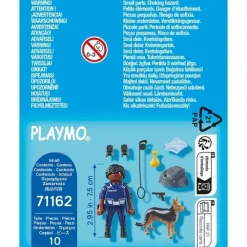 Set figurine policier avec chien de détection