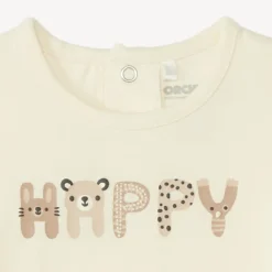 Set naissance body + caleçon + bavoir imprimé ourson pour bébé garçon