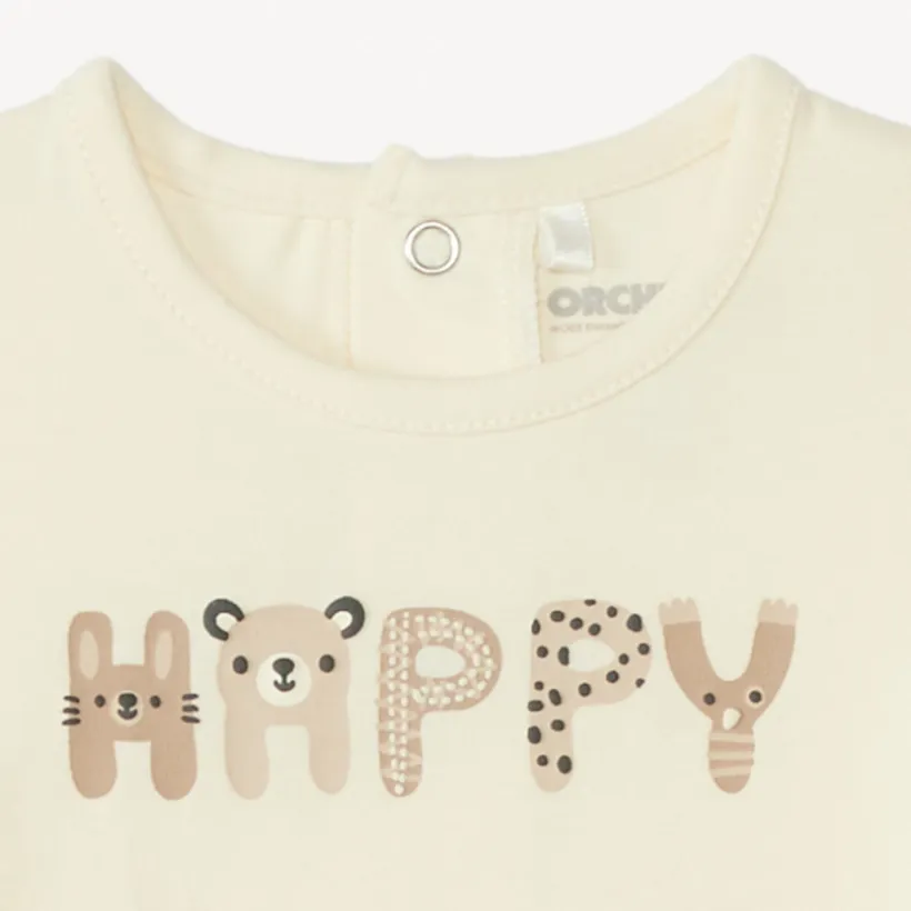 Set naissance body + caleçon + bavoir imprimé ourson pour bébé garçon