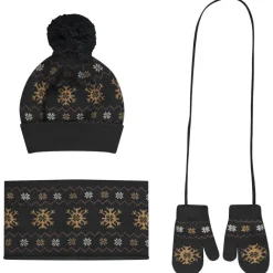 Set 3 pièces en tricot jacquard motif flocons pour bébé garçon