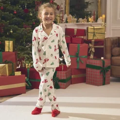 Set 2 pièces pyjama imprimé Noël fantaisie pour garçon