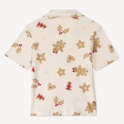 Set pyjama court en interlock imprimé Noël pour fille