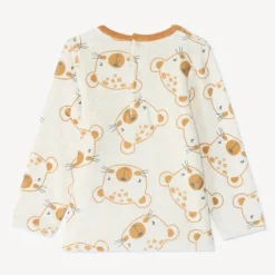 Set pyjama en velours imprimé pour bébé garçon avec finitions différentes selon l'âge