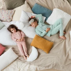 Set pyjama en velours printé uni pour fille