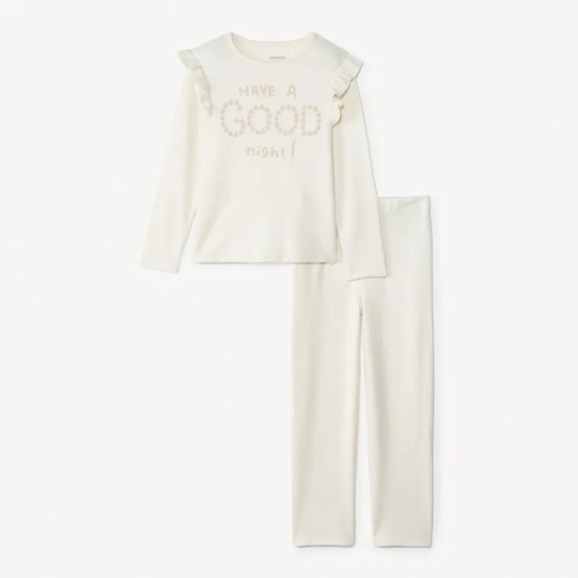 Set pyjama long en coupé-cousu printé pour fille