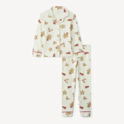 Set pyjama long en interlock imprimé Noël pour fille