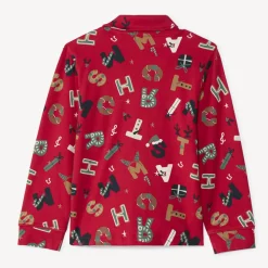 Set pyjama long en interlock imprimé Noël pour garçon