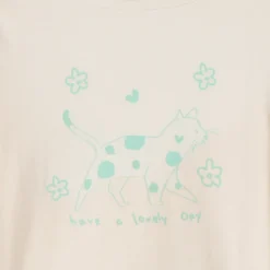 Set pyjama long en jersey print chat pour fille