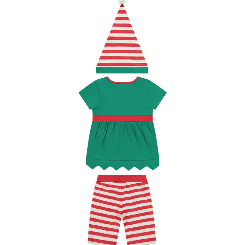 Set pyjama ludique lutin de Noël pour fille