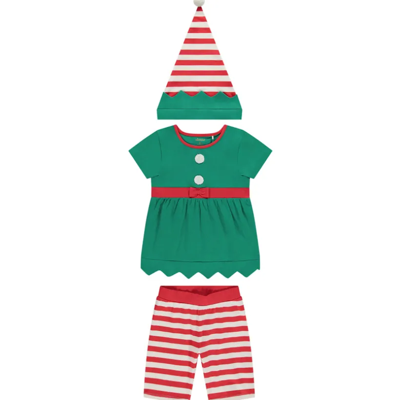 Set pyjama ludique lutin de Noël pour fille