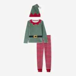 Set pyjama ludique 3 pièces lutin de Noël pour garçon