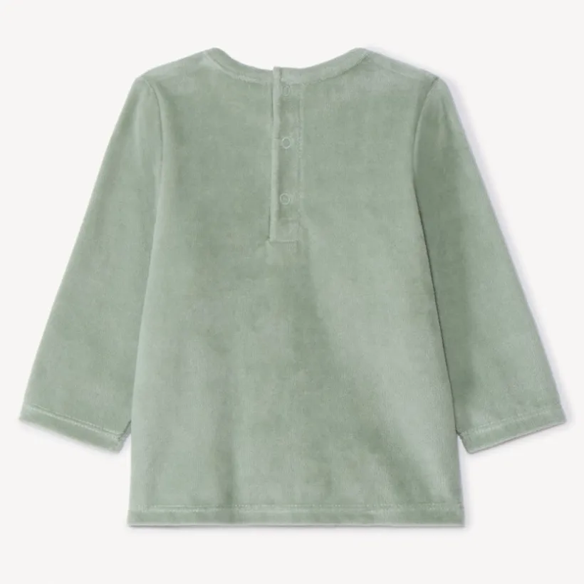 Set pyjama 2 pièces en velours fantaisie pour bébé