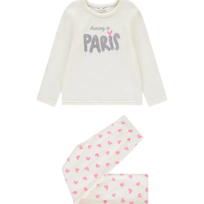Set pyjama 2 pièces en velours fantaisie pour fille