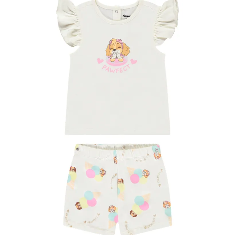 Set pyjama Stella Pat'Patrouille pour bébé fille avec ouvertures différentes selon l'âge