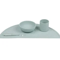 Set repas enfant - Silicone - Vert/étoiles - 4 Pcs