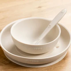 Set repas 3 pièces en silicone argile