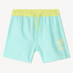 Short de bain bicolore et printé pour garçon