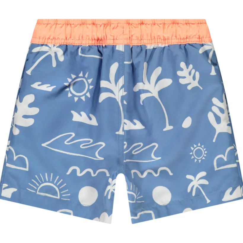 Short de bain imprimé fantaisie estival pour garçon