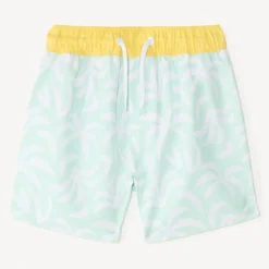 Short de bain imprimé feuillage pour garçon