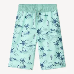 Short de bain long imprimé fantaisie pour garçon