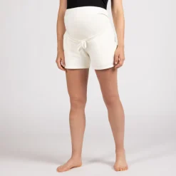 Short de grossesse avec bandeau haut en molleton uni