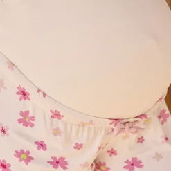 Short de pyjama de grossesse avec bandeau haut et imprimé fleuri