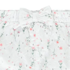Short en broderie anglaise imprimé fleurs pour bébé fille