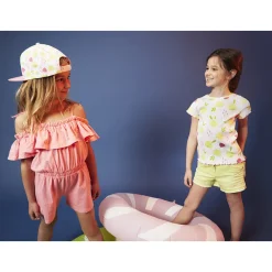 Short en denim effet overdye pour fille