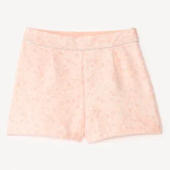 Short en jacquard motifs fleuris pour fille