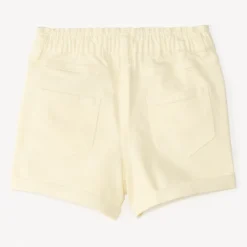 Short en jean avec broderies fleuries pour fille