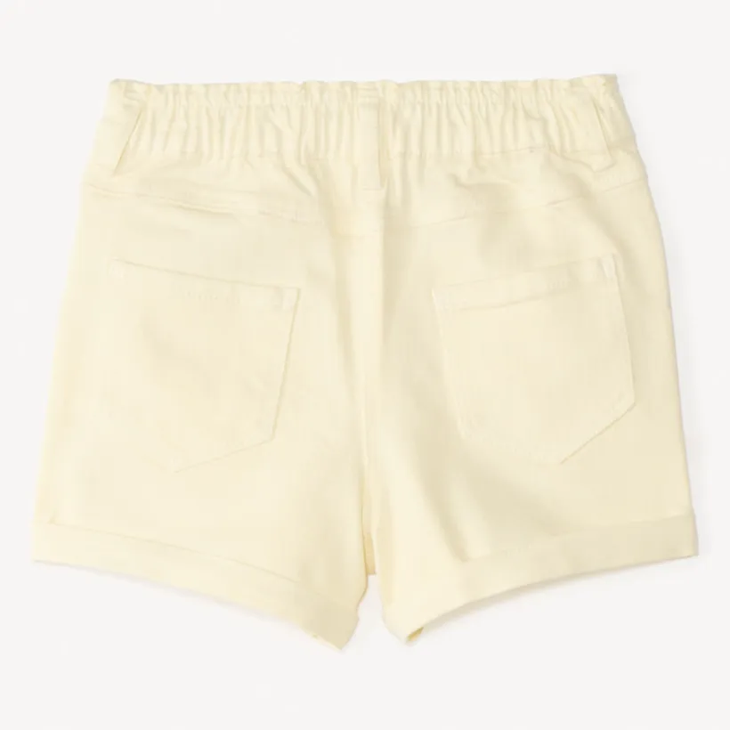 Short en jean avec broderies fleuries pour fille