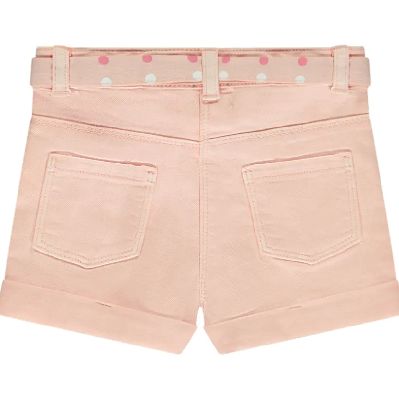 Short en jean avec ceinture à nouer et sequins pour bébé fille