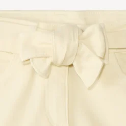 Short en jean avec détails brodés et ceinture à nouer pour fille